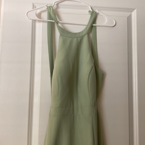 Azazie Clarice bridesmaid A-Line High Neck Chiffon Floor-Length Dress - Picture 7 of 10